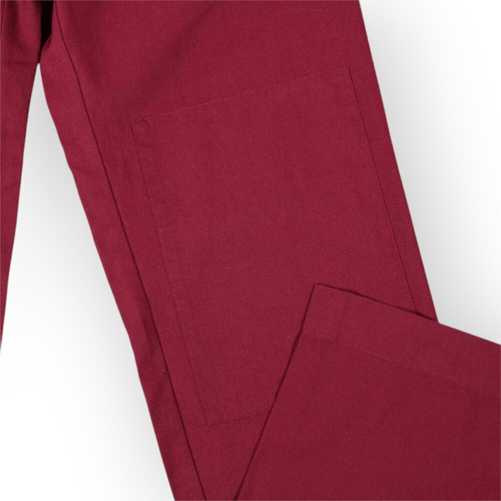BOAST USA Mens 32x32 Patch Canvas Chino Pant Burgundy Wine Cotton Flat NWT - Picture 9 of 10